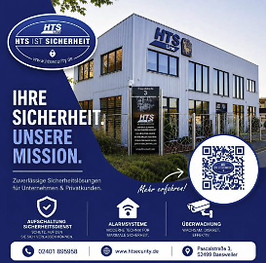 Instagram-Post: Ihre Sicherheit, unsere Mission mit HTS Gebäude